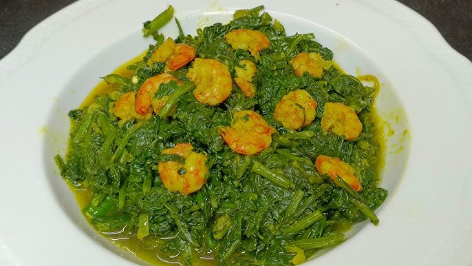 Spinach Chilli Garlic Prawn -(Flavourful Recipe)